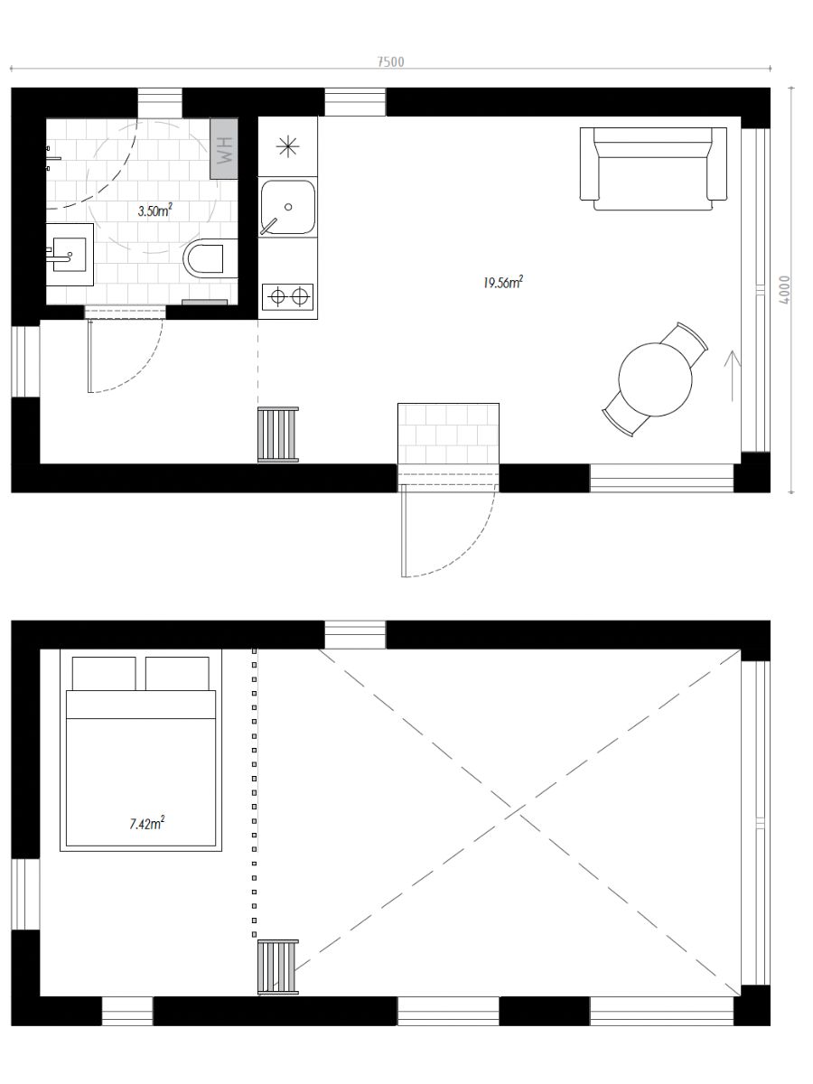 Planlösning A - Spegelvänd(Ingår i grundpris)