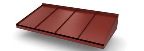 Rött falsat plåttak(Ingår i grundpris)