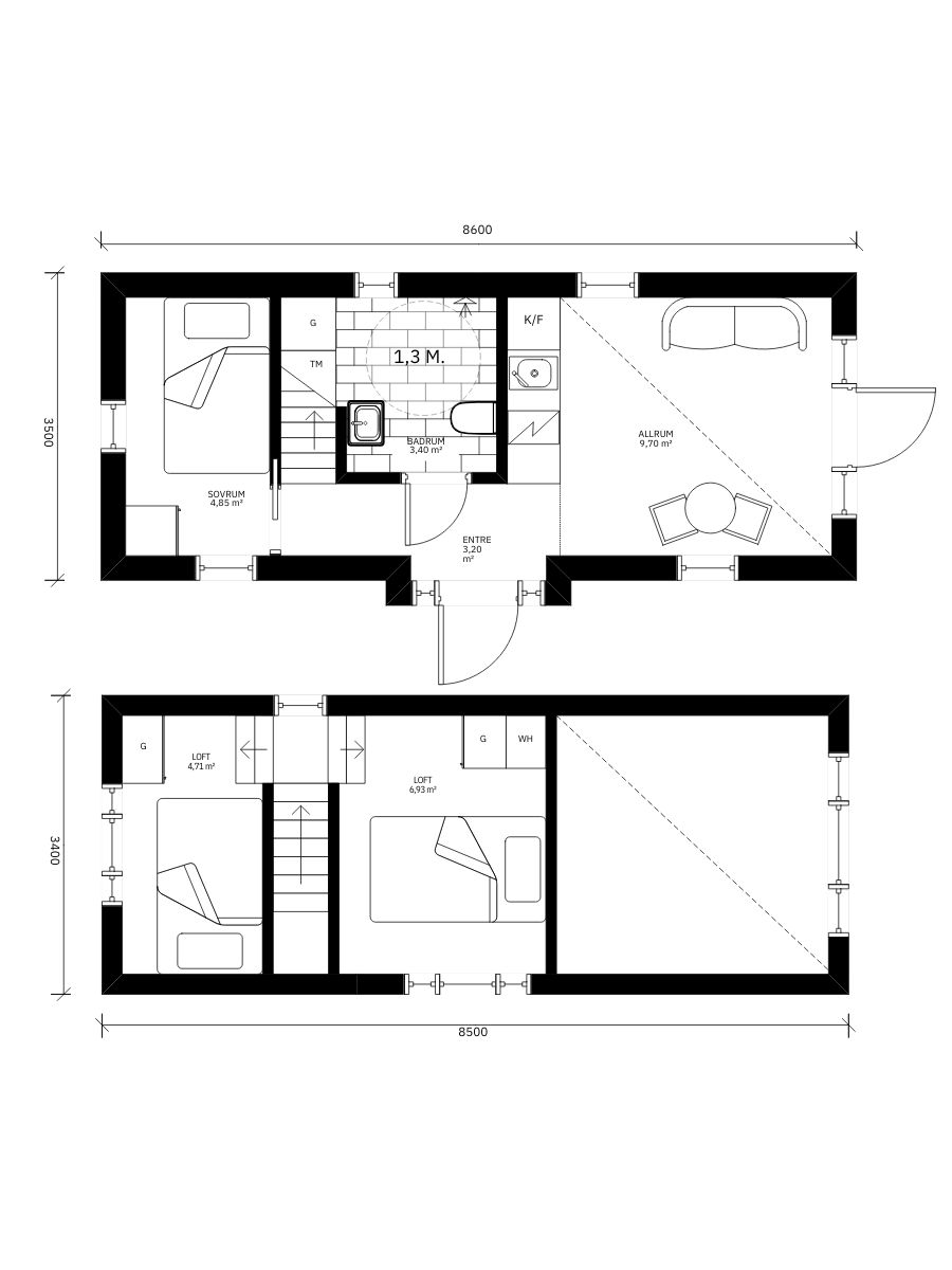Planlösning B - Spegelvänd+17 800 SEK