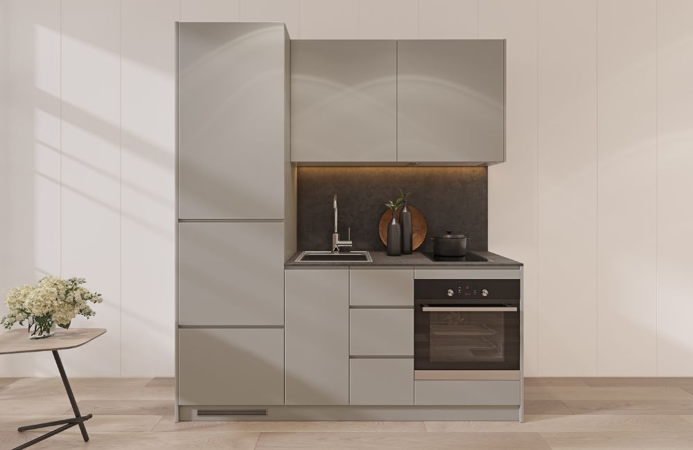 Grått basutrustat kök(Ingår i grundpris)